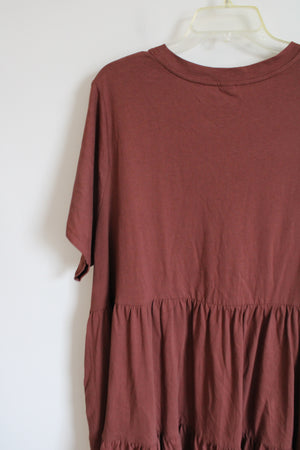 Old Navy Terracotta Tiered Cotton Dress | 3X