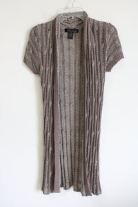 Venue Dusty Purple Knit Long Short Sleeved Cardigan | S
