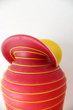 Azerbaijan Glassware Red & Yellow Swirl Tall Vase
