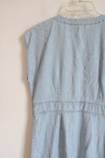 LOFT Light Chambray Button Down Dress | 6 Petite