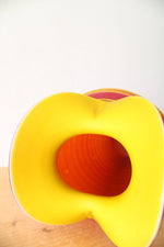 Azerbaijan Glassware Red & Yellow Swirl Tall Vase