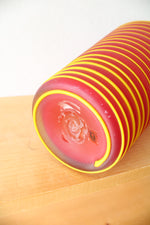 Azerbaijan Glassware Red & Yellow Swirl Tall Vase