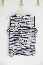 Calvin Klein Black & White Patterned Tank | S