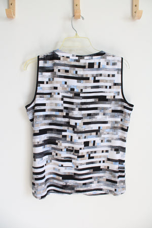 Calvin Klein Black & White Patterned Tank | S