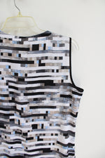 Calvin Klein Black & White Patterned Tank | S