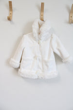 NEW Gymboree White Sueded Faux Fur Coat | 6-12 MO