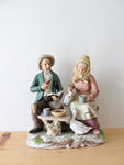 Price Import Elderly Couple & Goose Porcelain Figurine