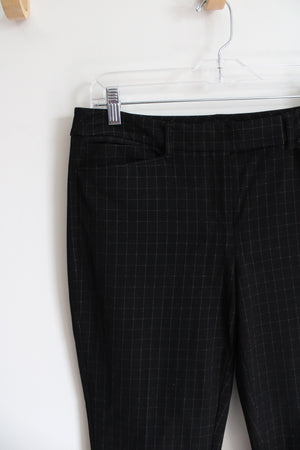 White House Black Market The Slim Ankle Black Brown Plaid Pants | 6