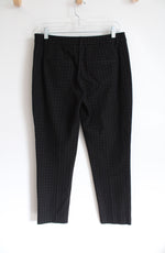 White House Black Market The Slim Ankle Black Brown Plaid Pants | 6