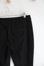 White House Black Market The Slim Ankle Black Brown Plaid Pants | 6