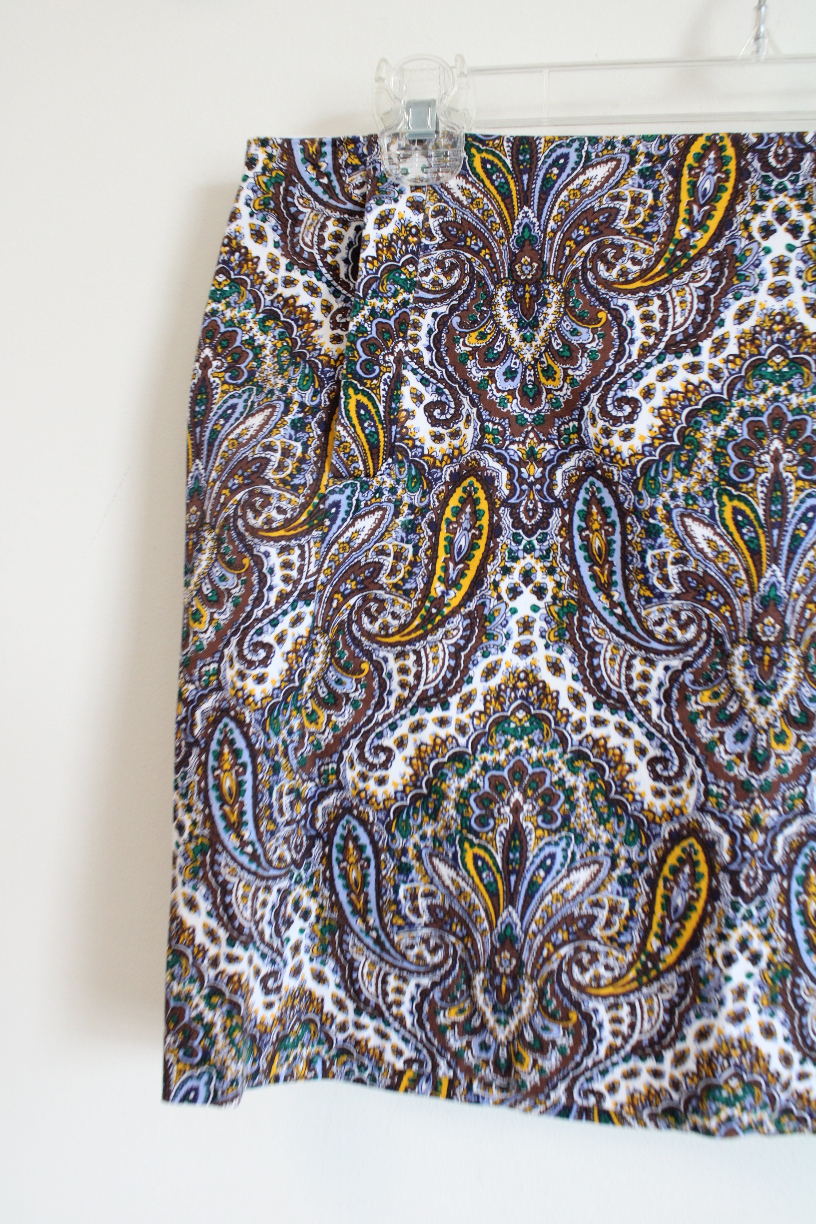 J.Crew Stretch Paisley Mini Skirt | 6