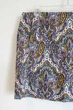 J.Crew Stretch Paisley Mini Skirt | 6