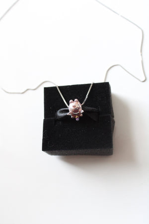 Pandora Pink Pig With Wings Pendant Necklace