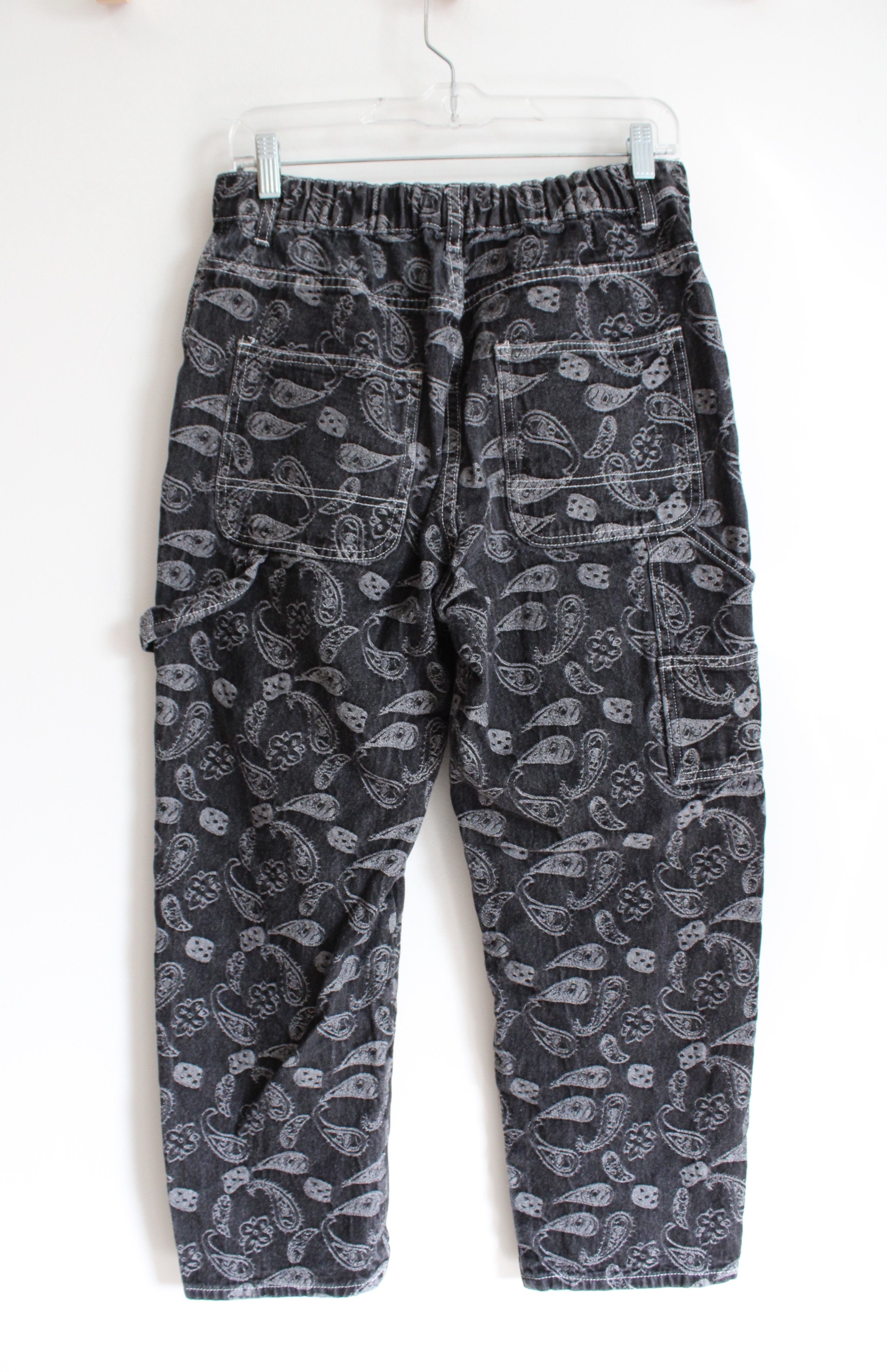 Shein Black Paisley Patterned Jeans | S