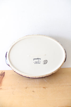 Temptations By Tara Purple Floral Lace 3 Quart Oval Casserole Dish & Insulated Carrier