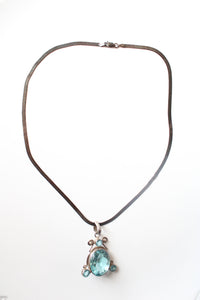 Blue Topaz Sterling Silver Necklace