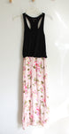 Victoria's Secret Black & Pink Floral Maxi Tank Dress | XS