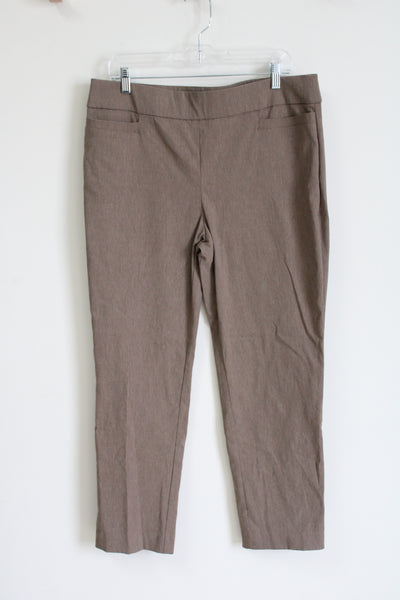 Briggs Brown Stretch Pants 14 Petite Jubilee Thrift
