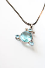 Blue Topaz Sterling Silver Necklace