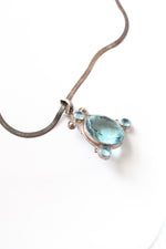 Blue Topaz Sterling Silver Necklace