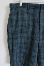 Haggar Blue Plaid Shorts | 36