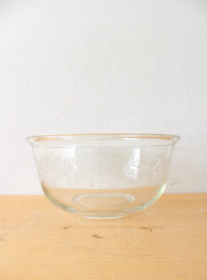 Vintage Bartlett Collins Gold Rimmed Frosted Grape & Leaves Nesting Mixing Bowls