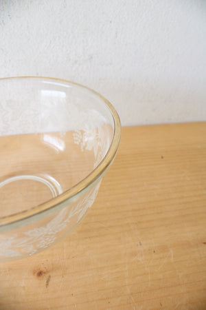 Vintage Bartlett Collins Gold Rimmed Frosted Grape & Leaves Nesting Mixing Bowls