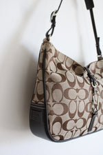 Coach Signature Brown Canvas Shoulder Bag