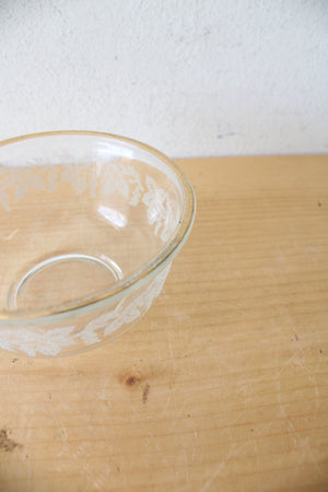 Vintage Bartlett Collins Gold Rimmed Frosted Grape & Leaves Nesting Mixing Bowls
