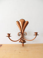 Gregorian Hand Crafted Copper Triple Wall Sconce