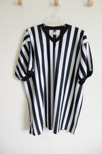 Don Alleson Athletic Black White Striped Shirt | XXL