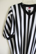 Don Alleson Athletic Black White Striped Shirt | XXL