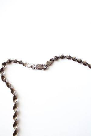 Sterling Silver Twist Chain Necklace