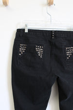 Rue 21 Black Studded Skinny Jeans | 13/14