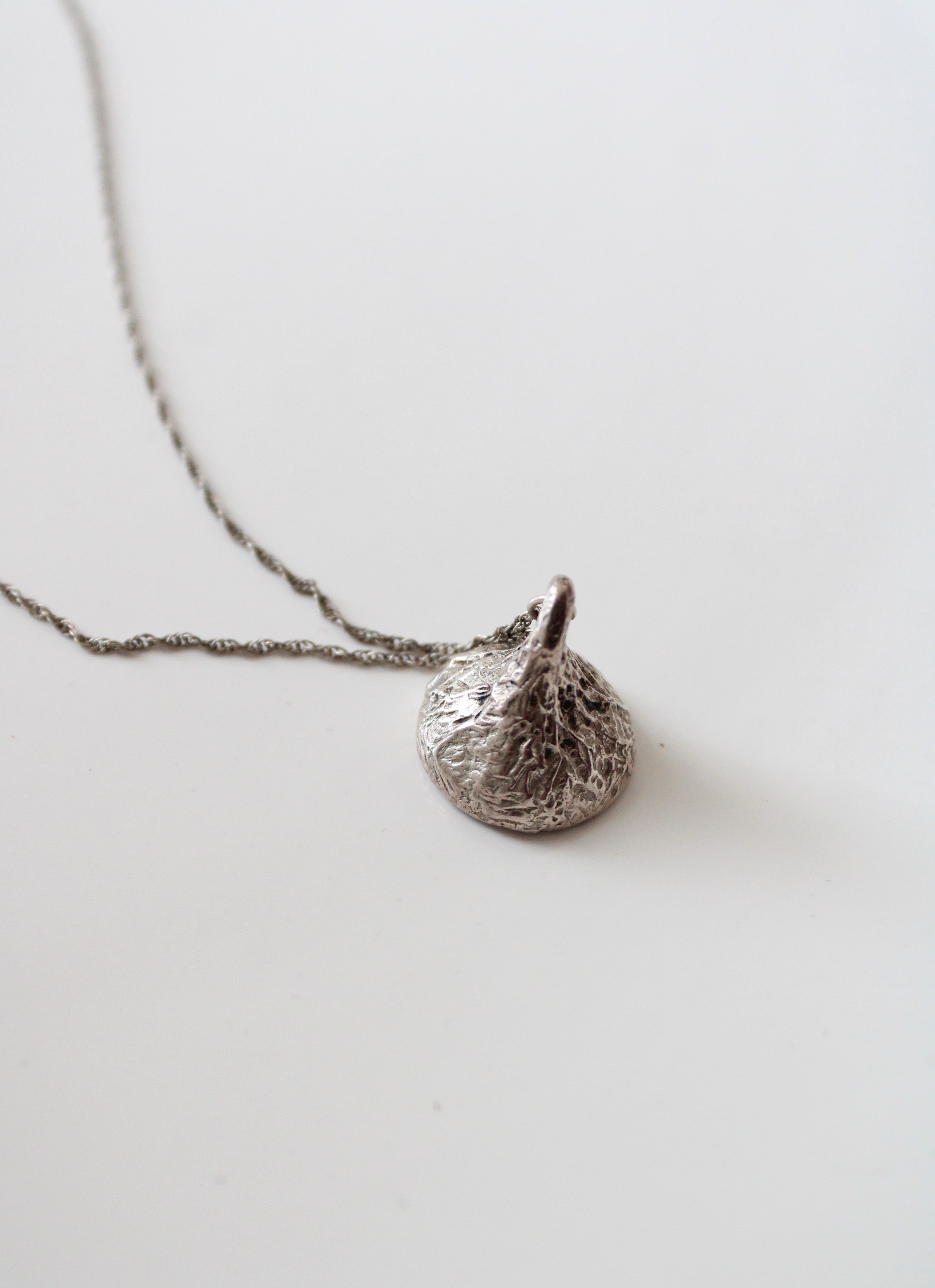 Sterling Silver Hershey Kiss Necklace