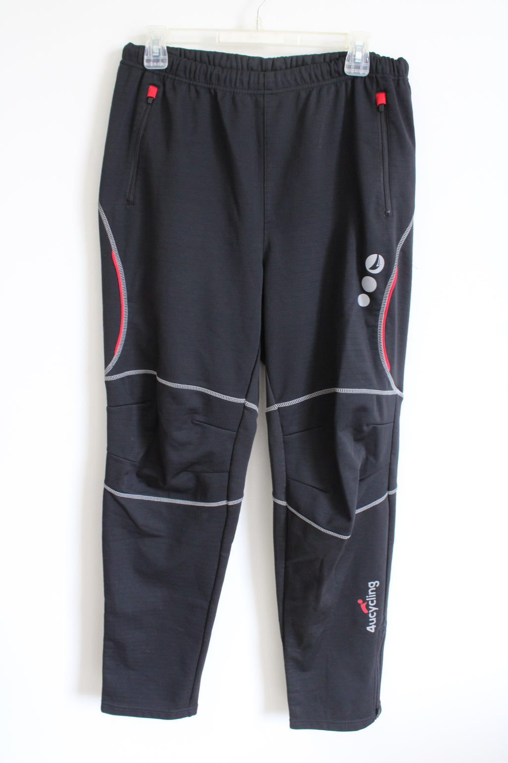 4UCycling Fleece Lined Winter Black Cycling Pants | 2XL