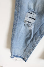 Express Super High Rise Mom Distressed Jeans | 8