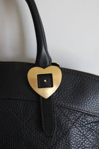 Dooney & Bourke Black Leather Quilted Hand Bag