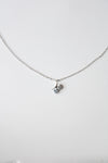 Dual Crystal Stone Sterling Silver Necklace