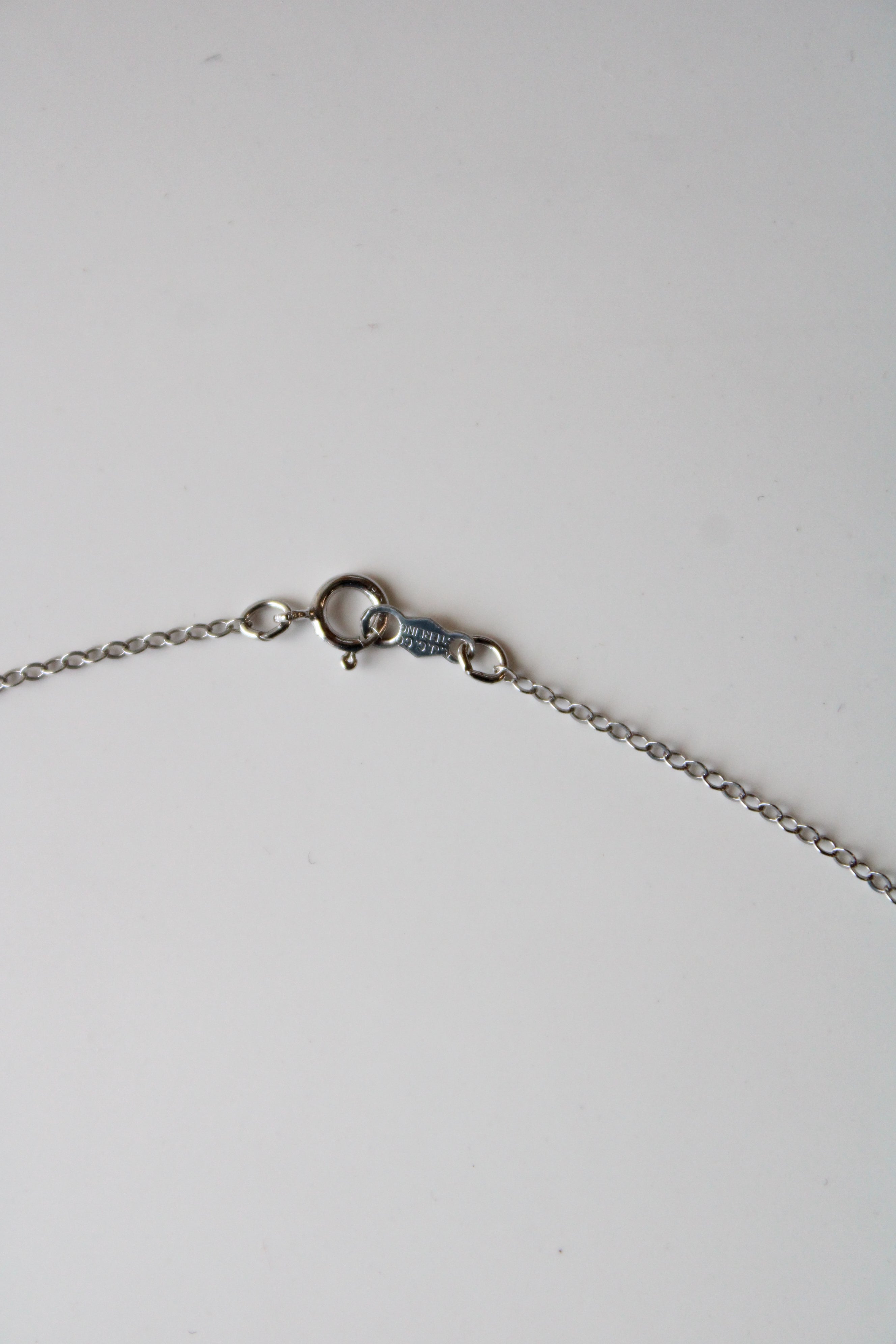 Dual Crystal Stone Sterling Silver Necklace