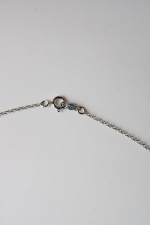 Dual Crystal Stone Sterling Silver Necklace