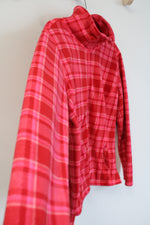 Old Navy Pink Plaid Fleece 1/4 Zip Pullover | XL