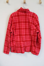 Old Navy Pink Plaid Fleece 1/4 Zip Pullover | XL
