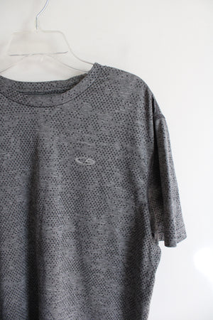 Champion Duo Dry Gray & Black Dotted Athletic Shirt | L