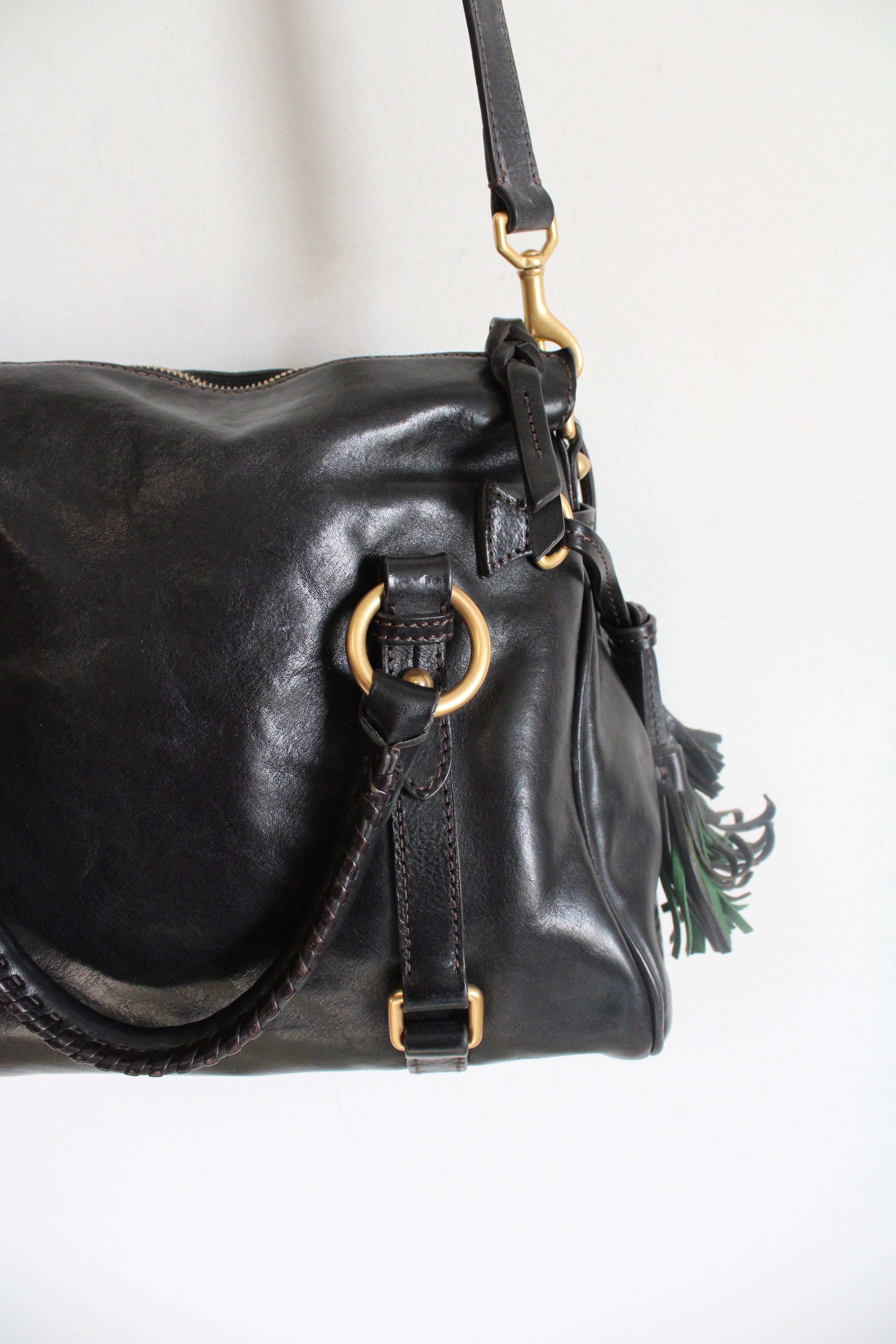 Dooney & Bourke Black Leather Florentine Satchel