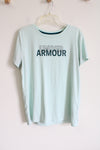 Under Armour Loose Fit HeatGear Blue Logo Shirt | L