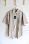 NEW Van Heusen Tan Plaid Button Down Shirt | M (15-15.5)