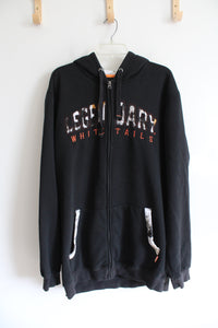 Legendary Whitetails Black Zip Up Jacket | XL Tall