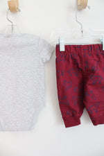 NEW Carter's Red Gray & Blue Onesie Sweatpant & Jacket 3-Piece Set | 3 MO