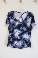 Old Navy Active Blue White Tie Dye Shirt | L